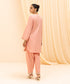 Womens Eid Pret Pink Embroidered Dobby Two Piece Suit